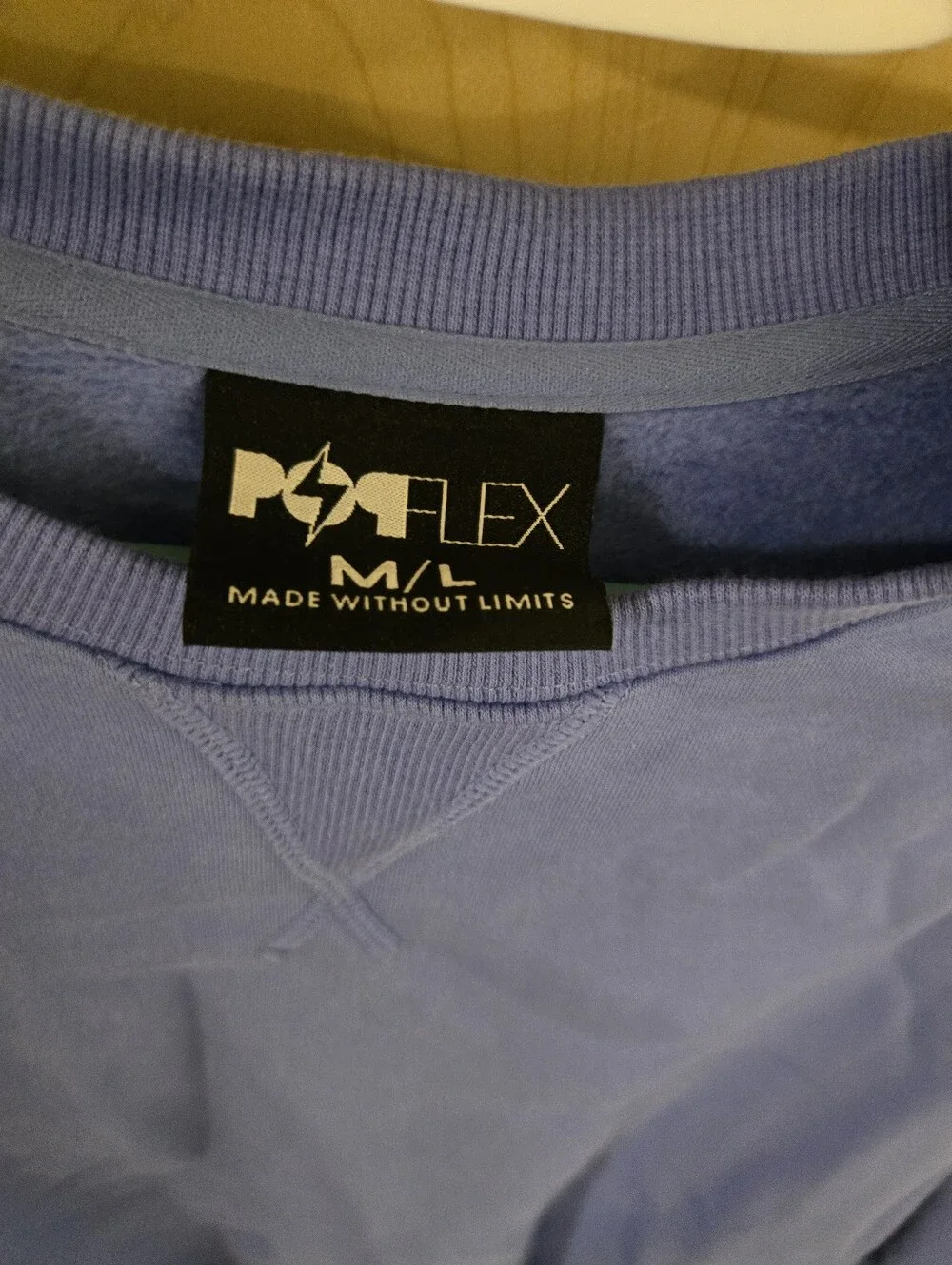 NWOT Popflex Cloud Crewneck Sweater Nordic Blue (M/L) - Picture 2 of 4